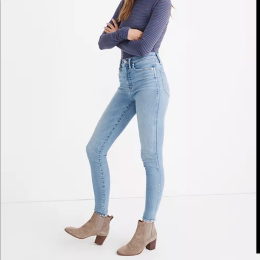 Madewell 10” High Rise Light Wash Skinny Jeans 28